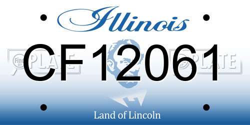 CF12061 Illinois License Plate