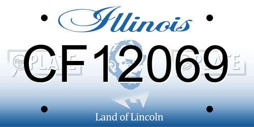 CF12069 Illinois License Plate