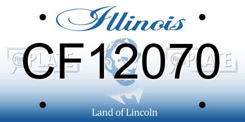 CF12070 Illinois License Plate