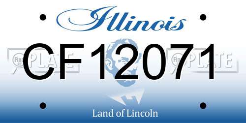 CF12071 Illinois License Plate