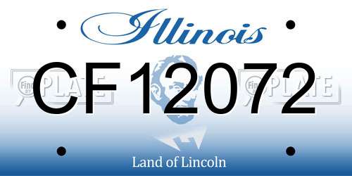 CF12072 Illinois License Plate