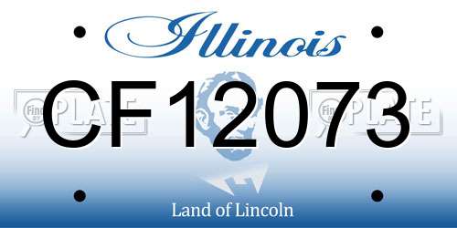 CF12073 Illinois License Plate