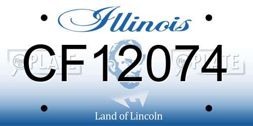 CF12074 Illinois License Plate