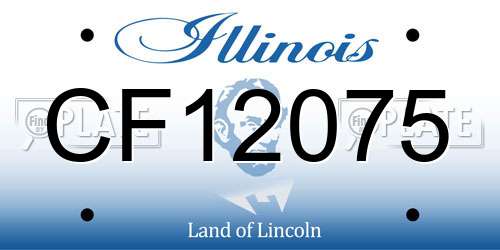 CF12075 Illinois License Plate