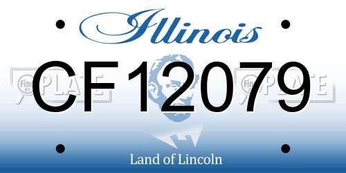 CF12079 Illinois License Plate