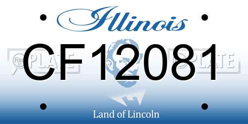 CF12081 Illinois License Plate