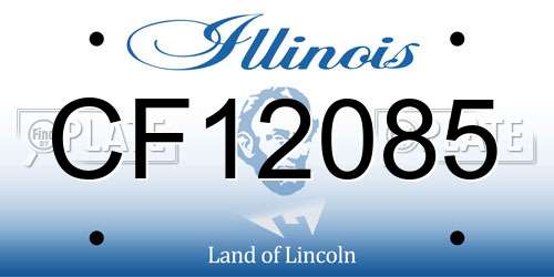 CF12085 Illinois License Plate