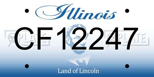 CF12247 Illinois License Plate