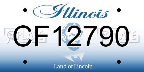 CF12790 Illinois License Plate