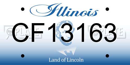 CF13163 Illinois License Plate