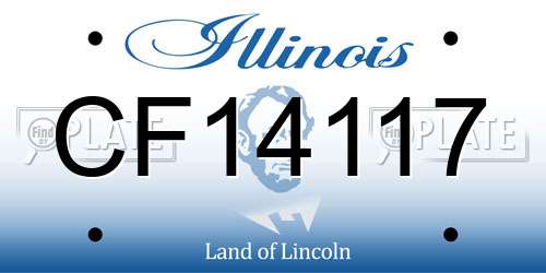 CF14117 Illinois License Plate