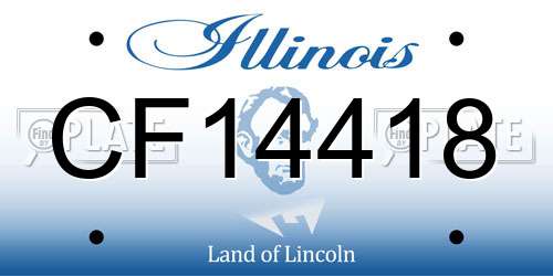 CF14418 Illinois License Plate