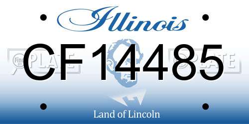 CF14485 Illinois License Plate