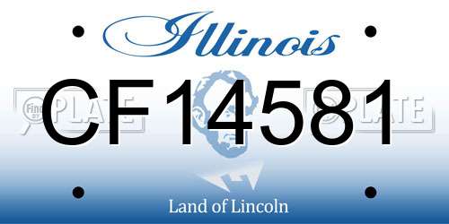 CF14581 Illinois License Plate