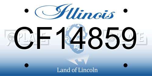 CF14859 Illinois License Plate