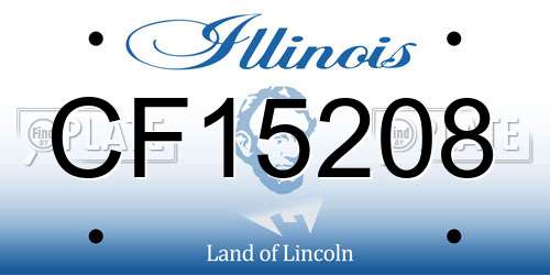 CF15208 Illinois License Plate