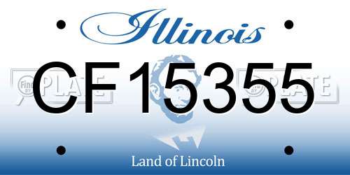 CF15355 Illinois License Plate
