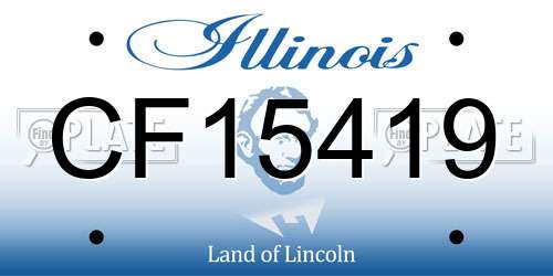 CF15419 Illinois License Plate