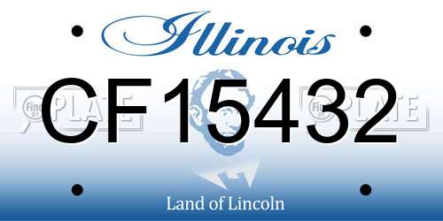 CF15432 Illinois License Plate