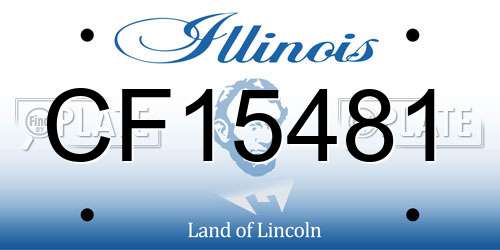 CF15481 Illinois License Plate