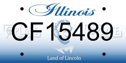 CF15489 Illinois License Plate