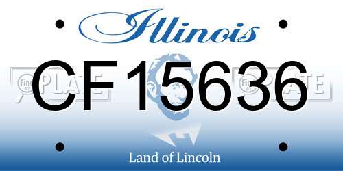 CF15636 Illinois License Plate