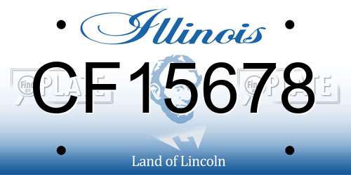 CF15678 Illinois License Plate