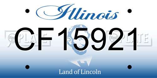 CF15921 Illinois License Plate