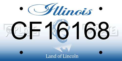 CF16168 Illinois License Plate