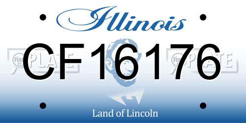 CF16176 Illinois License Plate