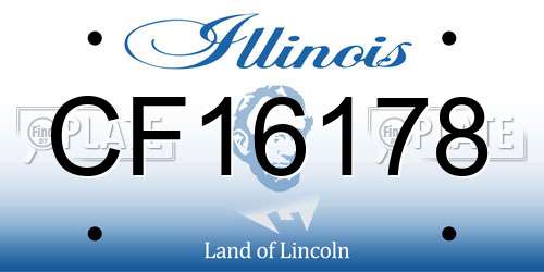 CF16178 Illinois License Plate