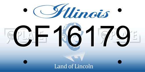 CF16179 Illinois License Plate