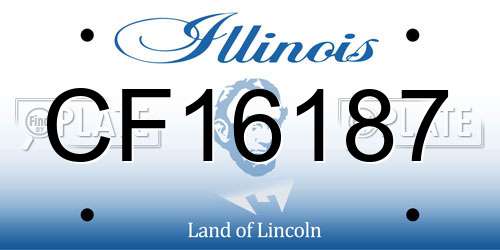 CF16187 Illinois License Plate