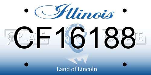 CF16188 Illinois License Plate