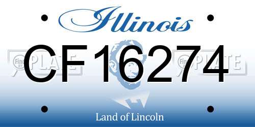 CF16274 Illinois License Plate