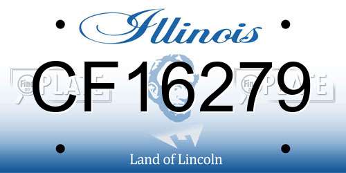 CF16279 Illinois License Plate