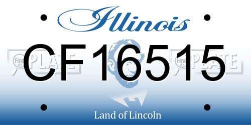 CF16515 Illinois License Plate