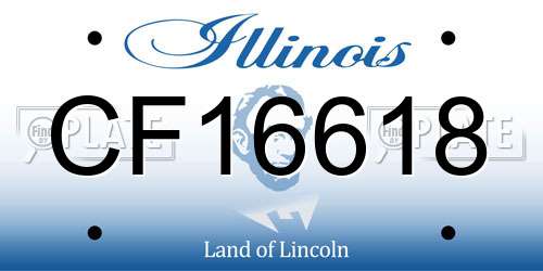 CF16618 Illinois License Plate