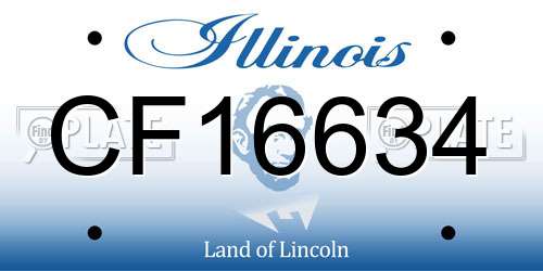CF16634 Illinois License Plate