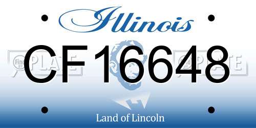 CF16648 Illinois License Plate