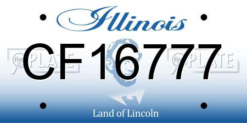 CF16777 Illinois License Plate