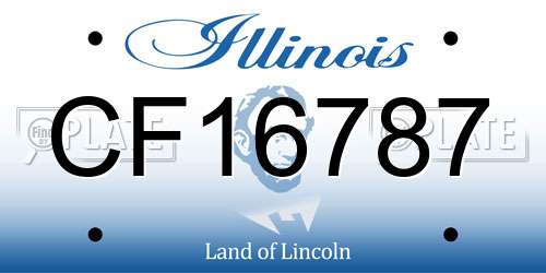 CF16787 Illinois License Plate