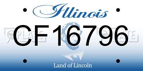 CF16796 Illinois License Plate
