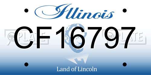 CF16797 Illinois License Plate
