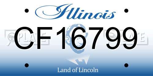 CF16799 Illinois License Plate