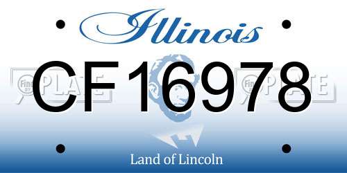 CF16978 Illinois License Plate