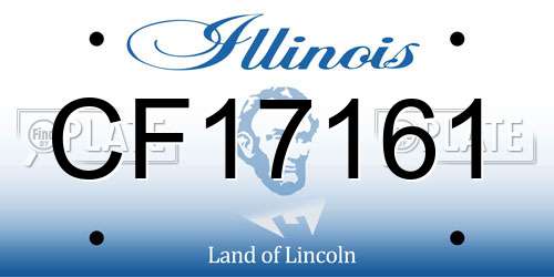 CF17161 Illinois License Plate