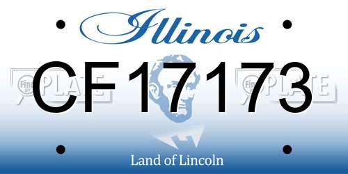 CF17173 Illinois License Plate
