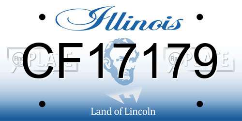 CF17179 Illinois License Plate