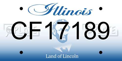 CF17189 Illinois License Plate